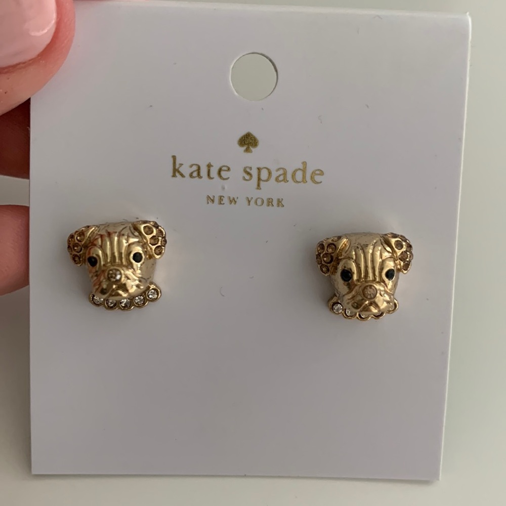 Kate Spade Bulldog earrings